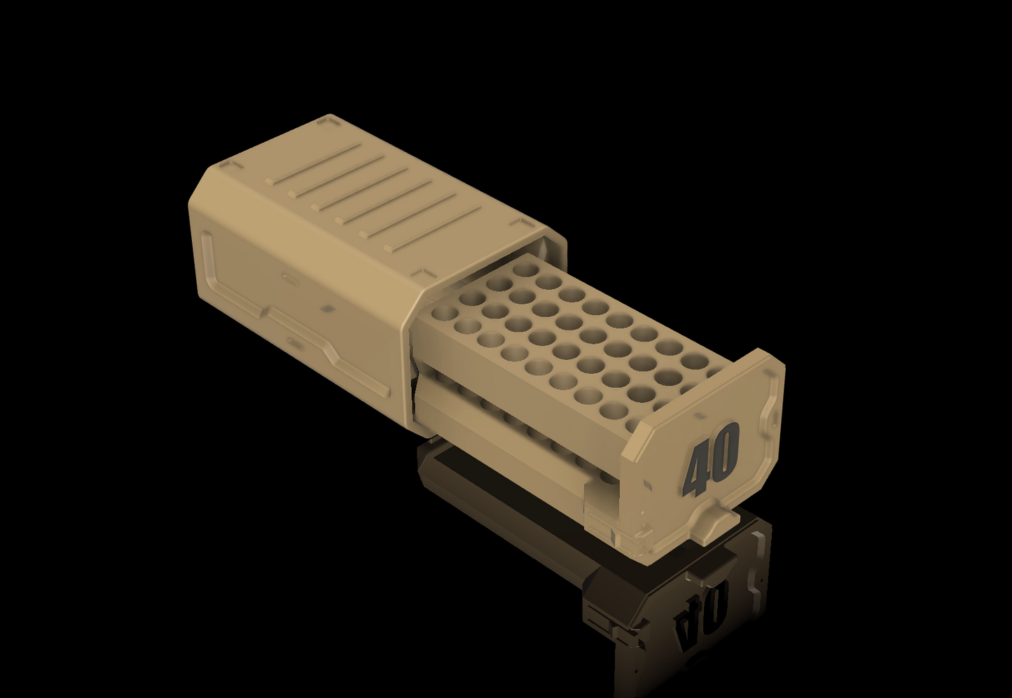 40 Cal Ammo Box w/Locking - 3D Printable