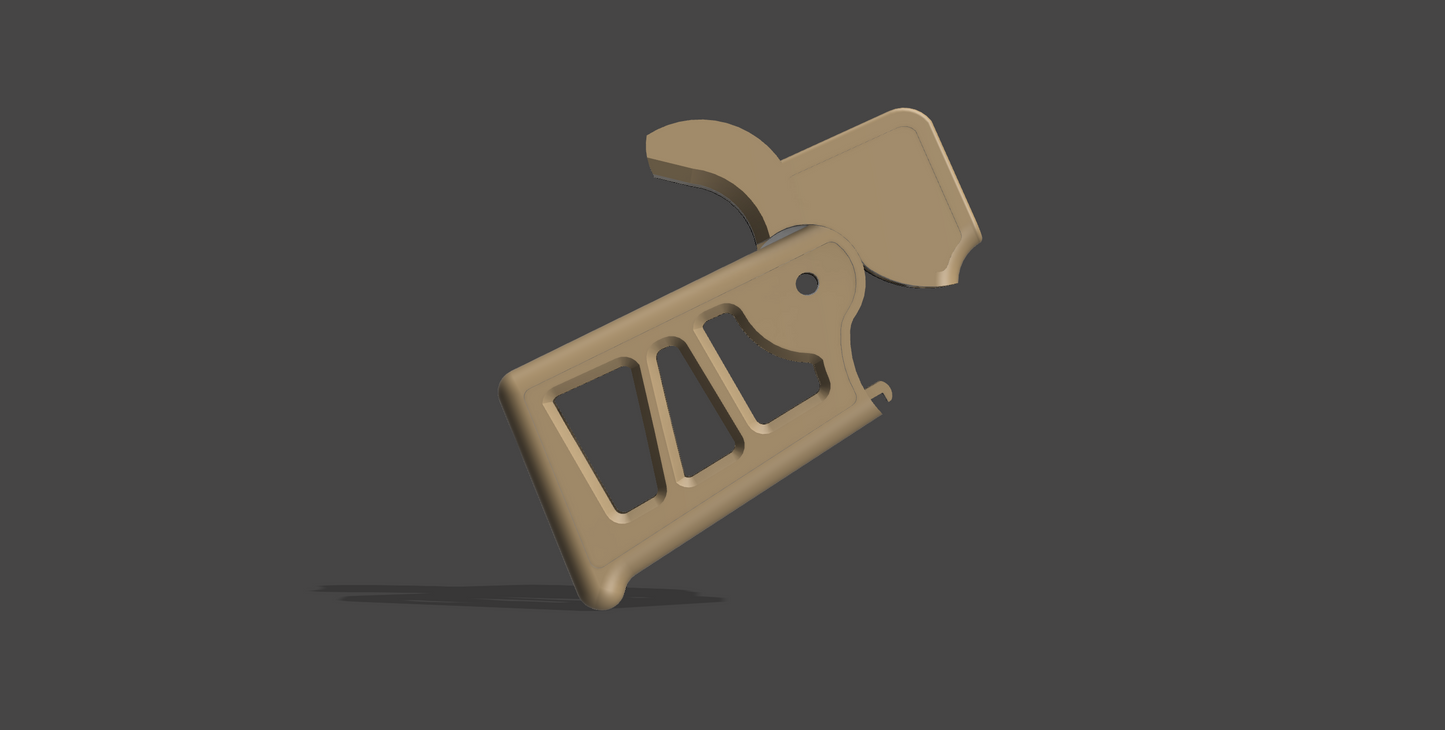 ERGONOMIC FOLDING PISTOL GRIP FOR M16/M4/AR15 - 3D printable