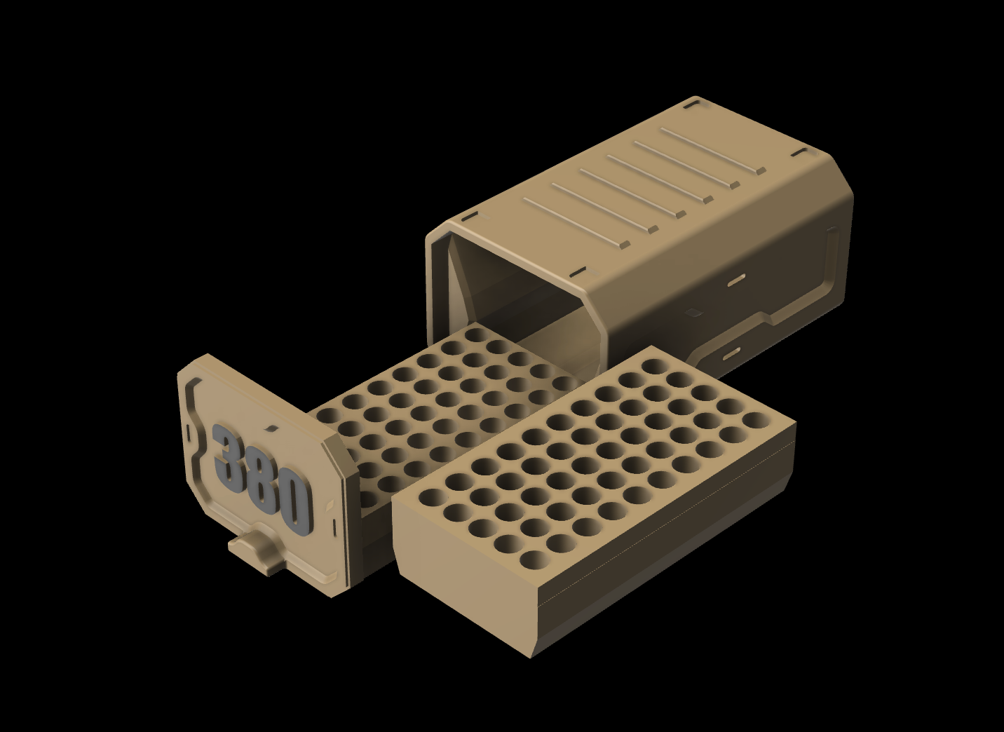 380 - Print It Yourself Ammo box- 100 Round- STL