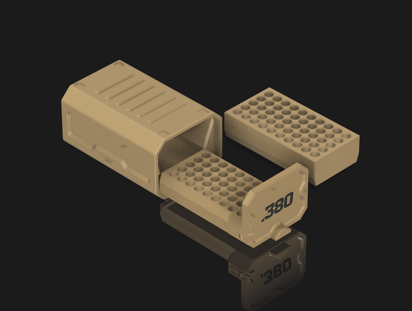 .380 Ammo Box w/Locking - 3D Printable