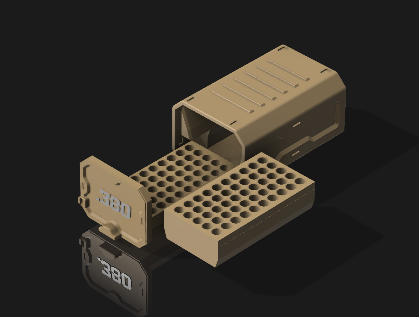 .380 Ammo Box w/Locking - 3D Printable