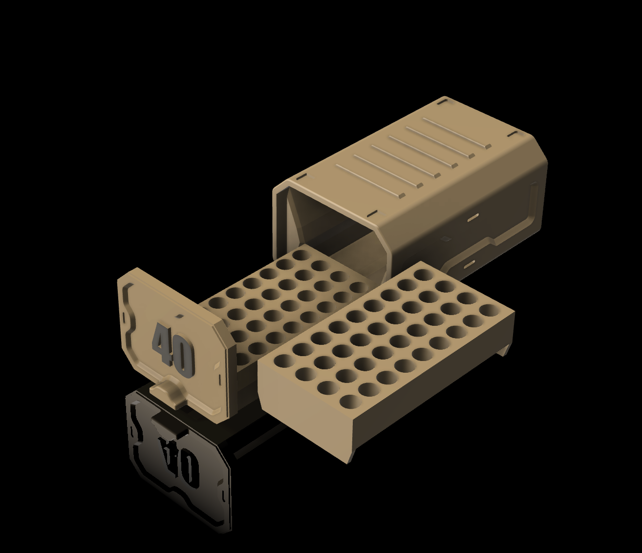 40 Cal - Print It Yourself Ammo box- 72 Round- STL