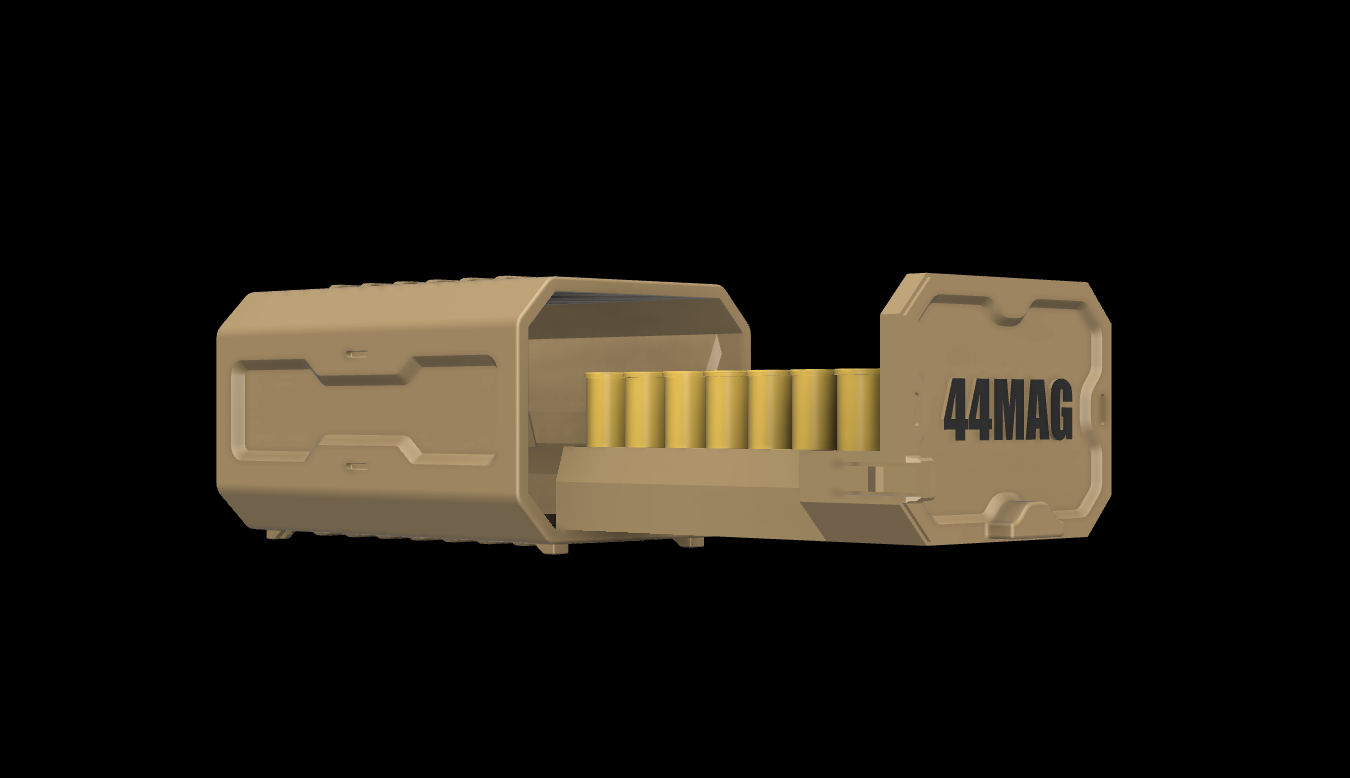 .44MAG Ammo Box w/Locking - 3D Printable