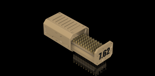 7.62 - Print It Yourself Ammo box- 60 Round- STL