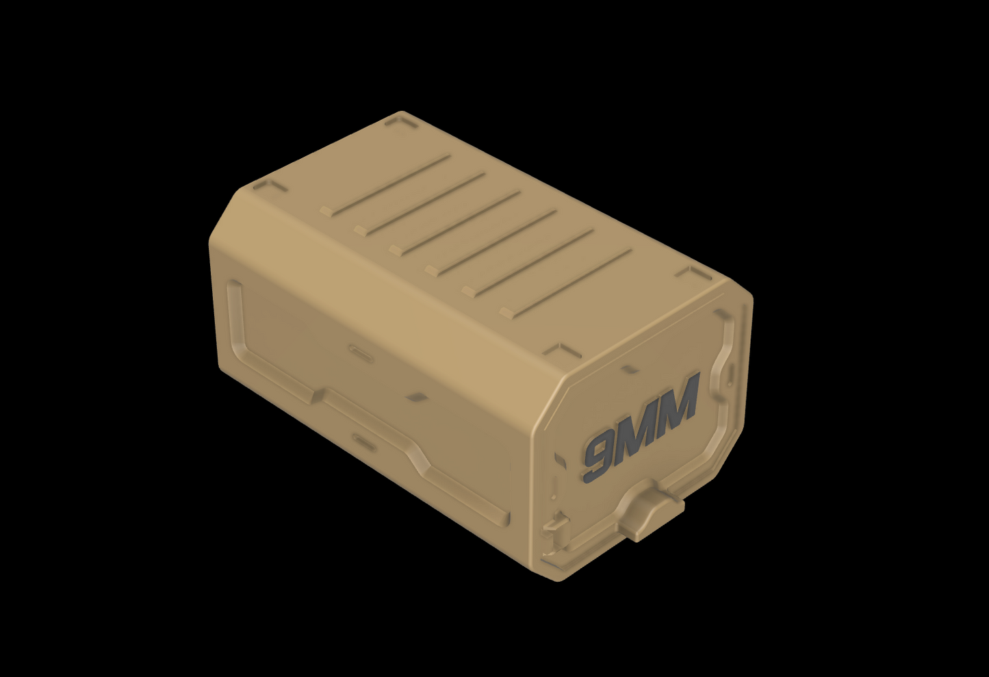 9mm - Ammo Box w/Locking - 3D Printable