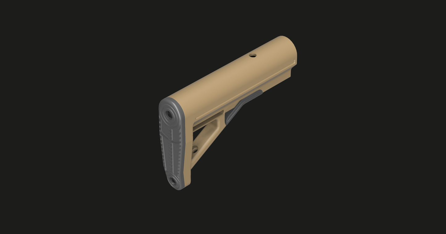 Carbine Stock - Mil-Spec - 3D Printable