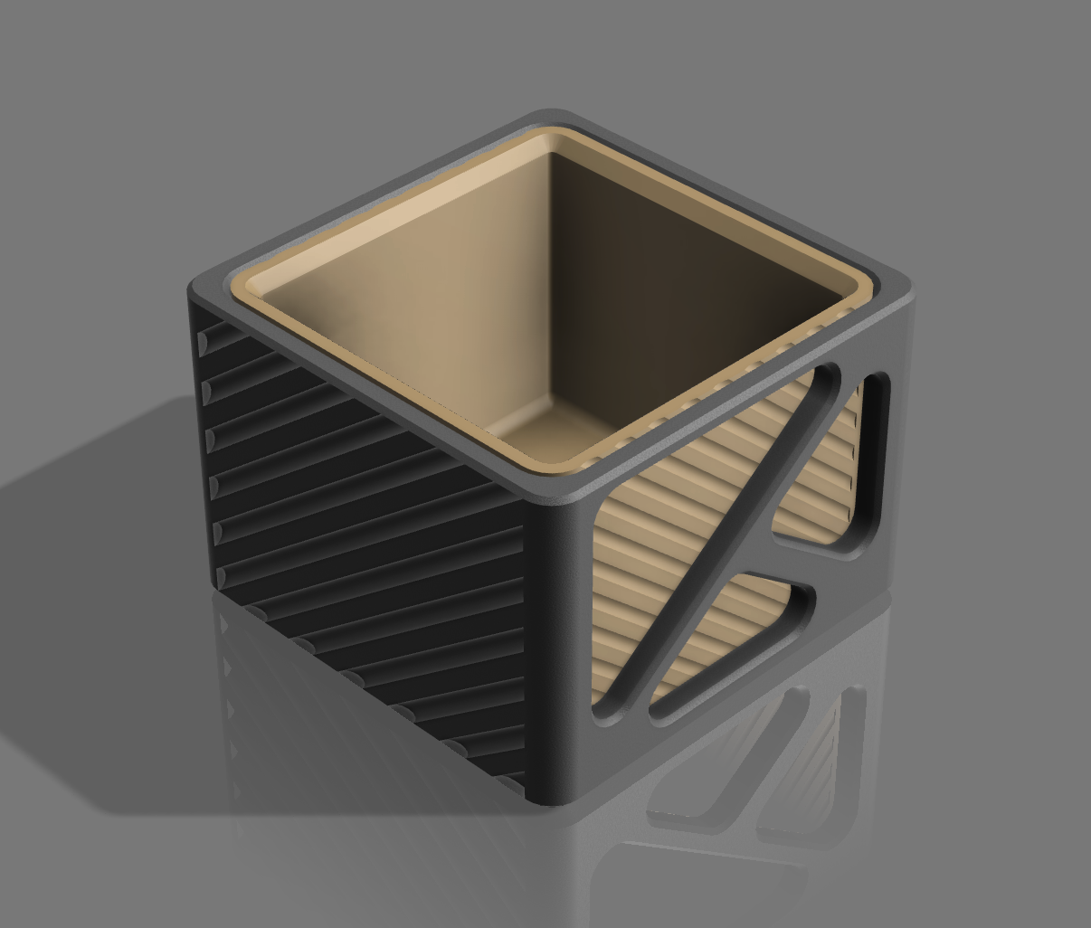 .1 - SQUARE 3D PRINTABLE PLANTER POT - 3 INCH